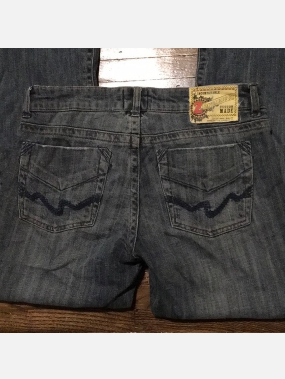 Vintage Z. Cavaricci Stone Wash Denim Y2K Women's Jeans Size 7 - Picture 2 of 11